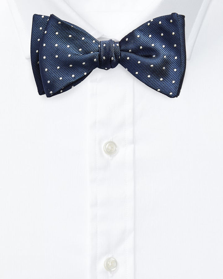 Ralph Lauren Polka-Dot Silk Repp Bow Tie