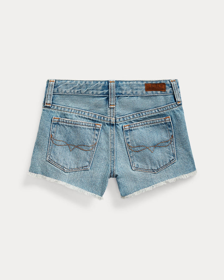 Ralph Lauren Frayed Cotton Denim Short
