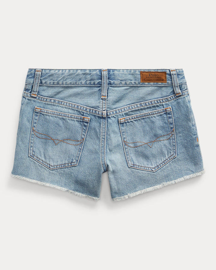 Ralph Lauren Frayed Cotton Denim Short