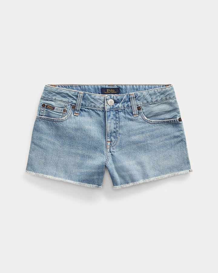 Ralph Lauren Frayed Cotton Denim Short