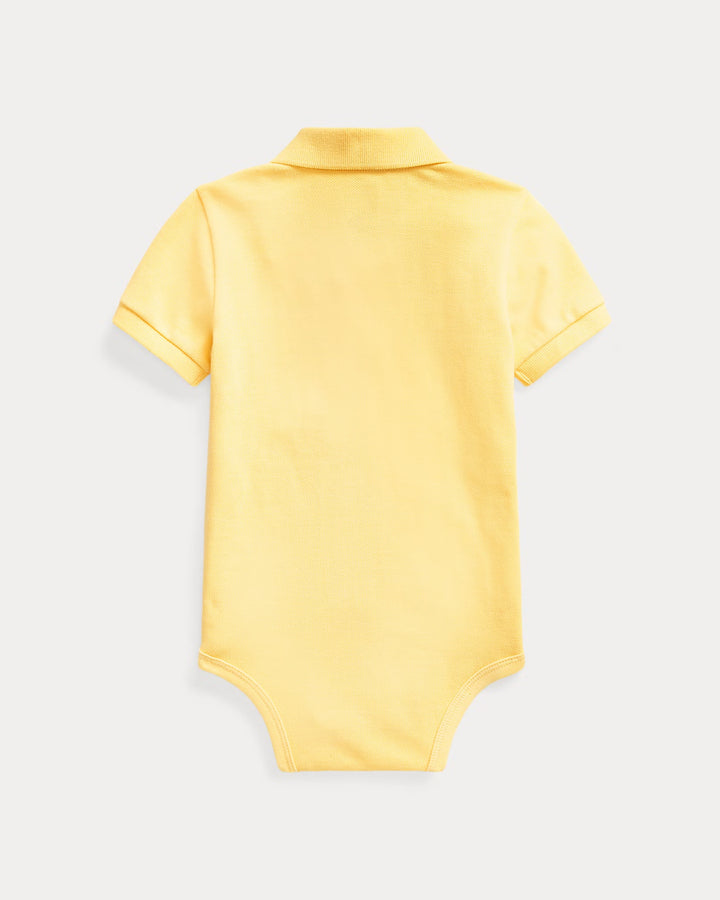 Ralph Lauren Cotton Mesh Polo Bodysuit