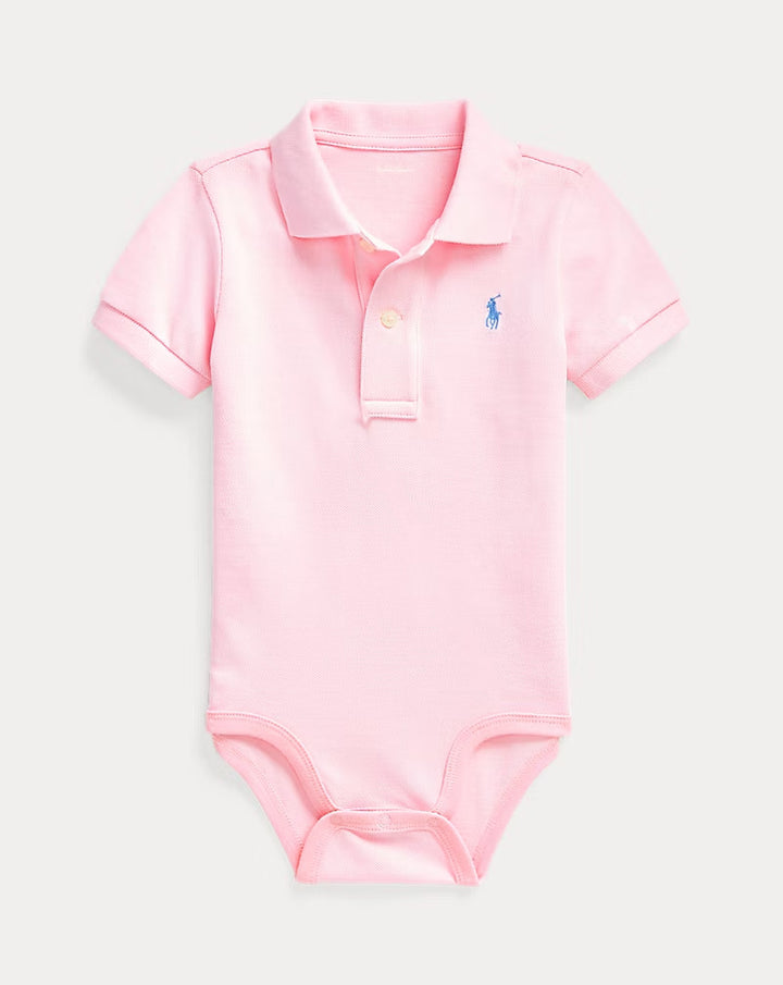 Ralph Lauren Cotton Mesh Polo Bodysuit
