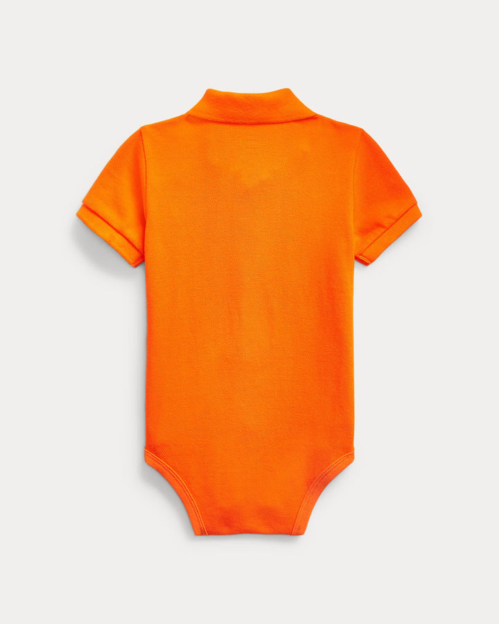 Ralph Lauren Cotton Mesh Polo Bodysuit