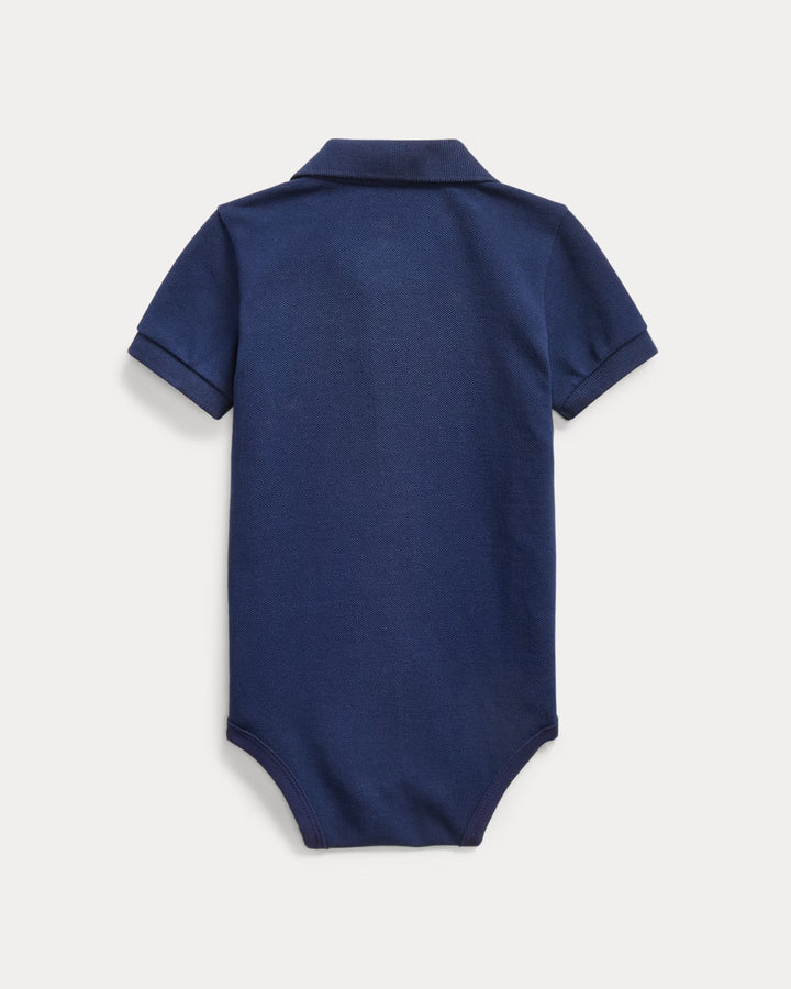 Ralph Lauren Cotton Mesh Polo Bodysuit