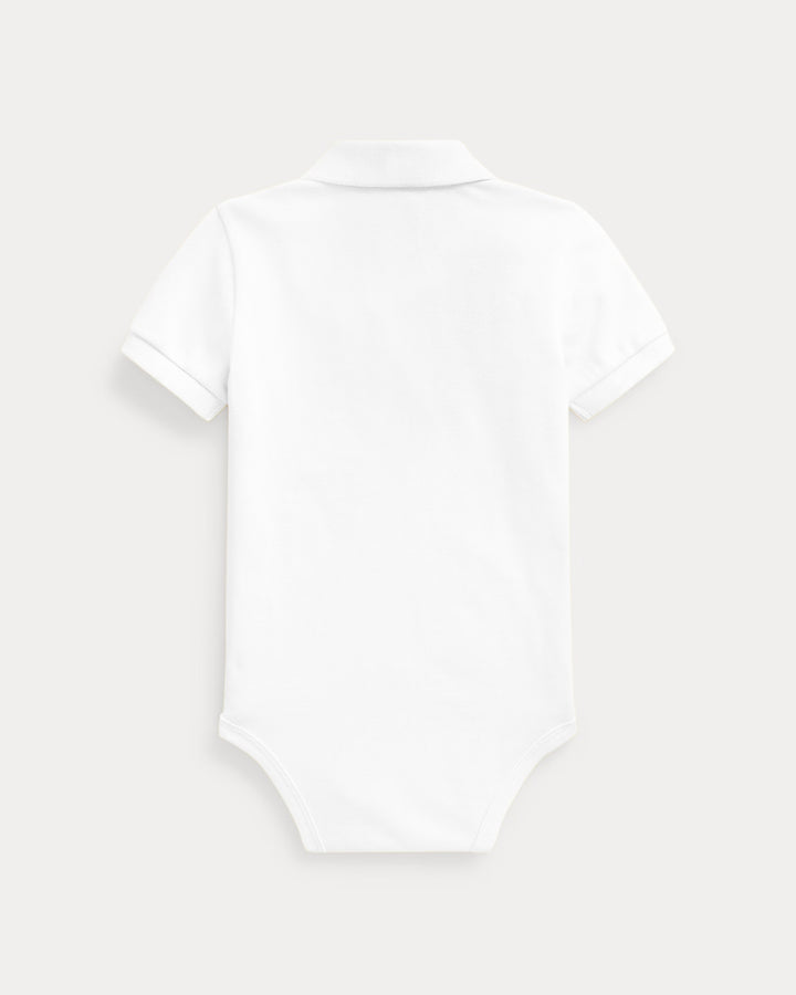 Ralph Lauren Cotton Mesh Polo Bodysuit