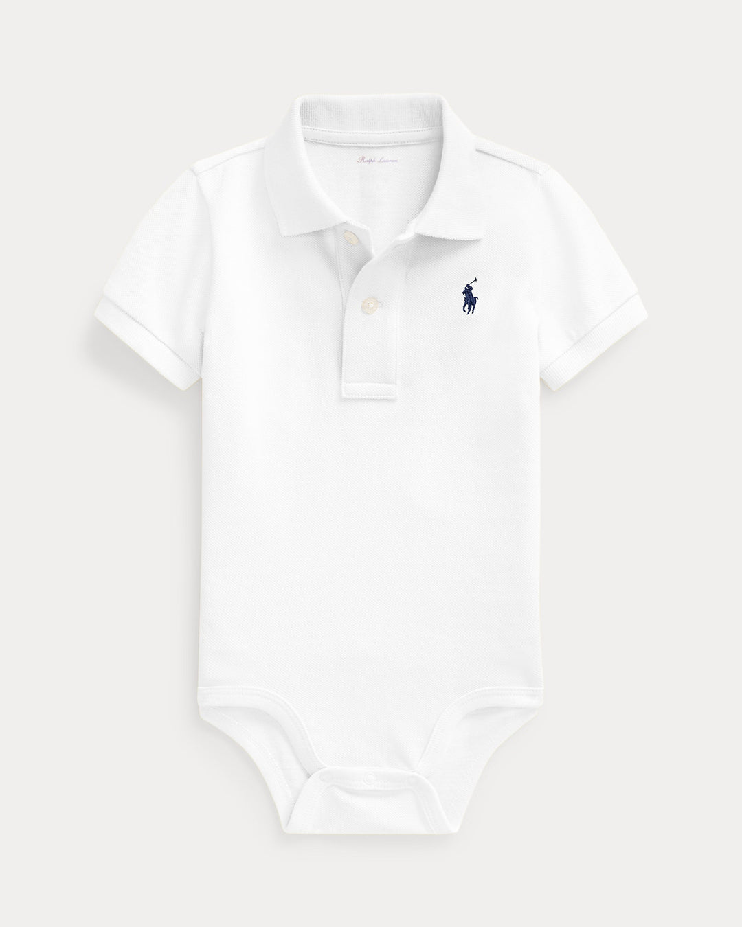 Ralph Lauren Cotton Mesh Polo Bodysuit