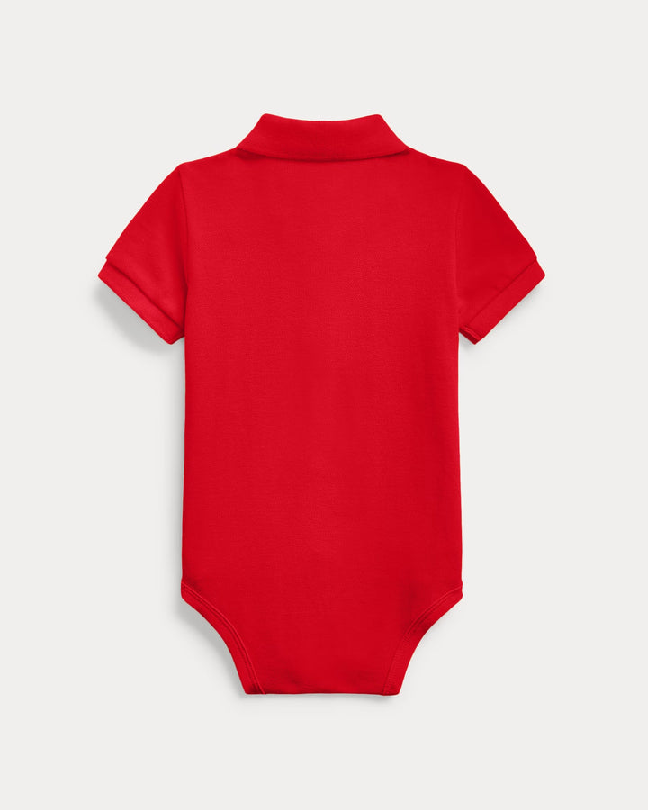 Ralph Lauren Cotton Mesh Polo Bodysuit