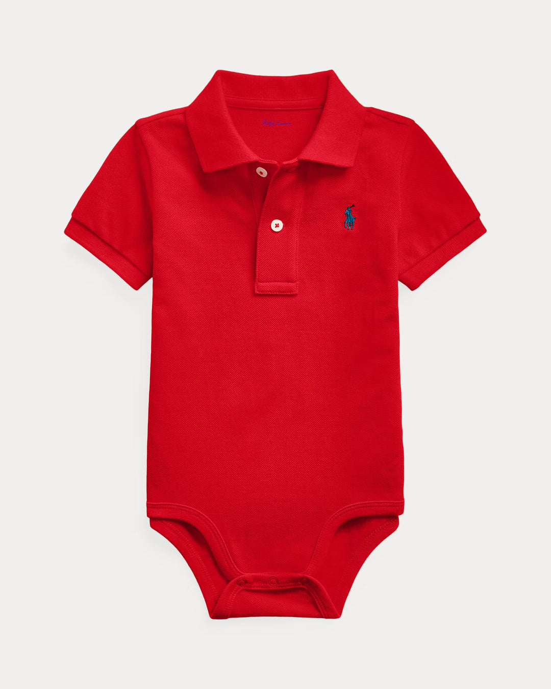 Ralph Lauren Cotton Mesh Polo Bodysuit