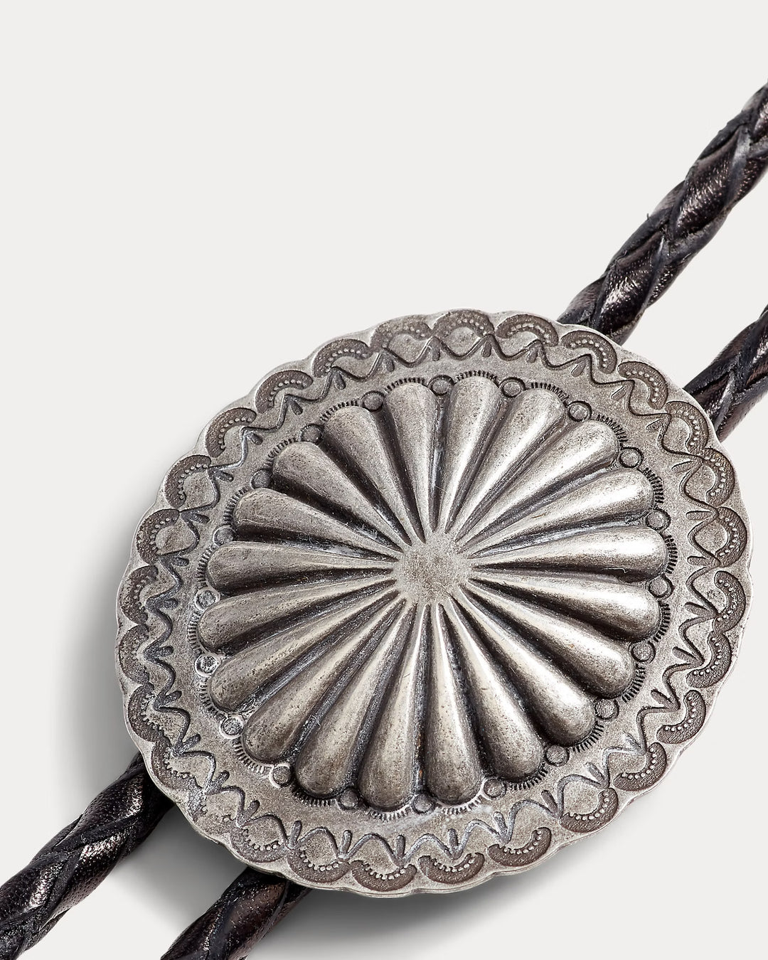 Ralph Lauren Braided Leather Bolo Tie