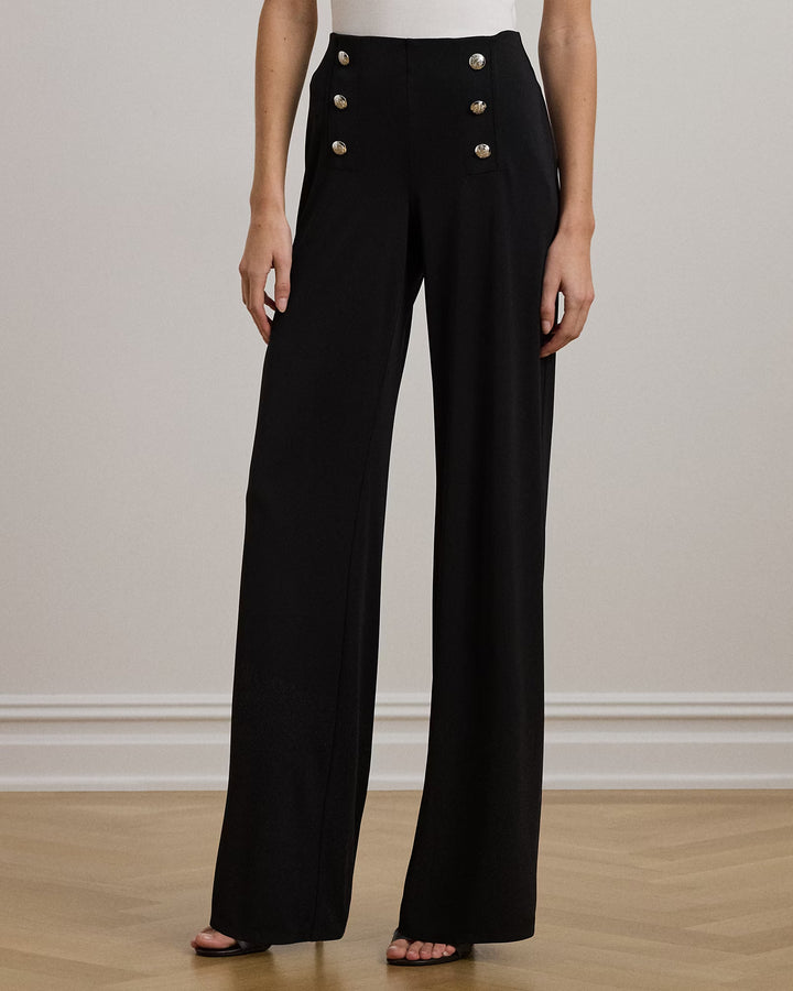 Ralph Lauren Stretch Jersey Wide-Leg Pant