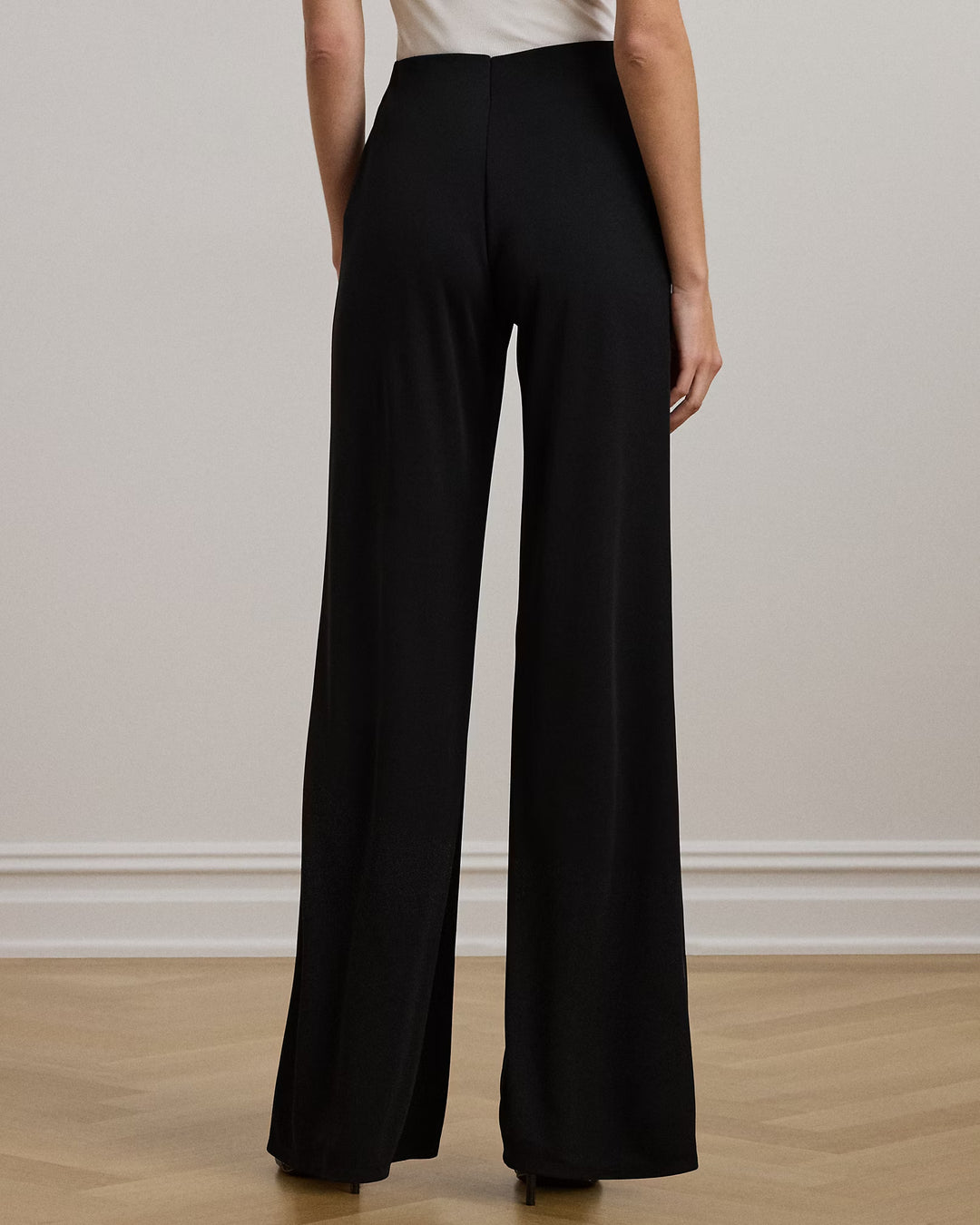 Ralph Lauren Stretch Jersey Wide-Leg Pant