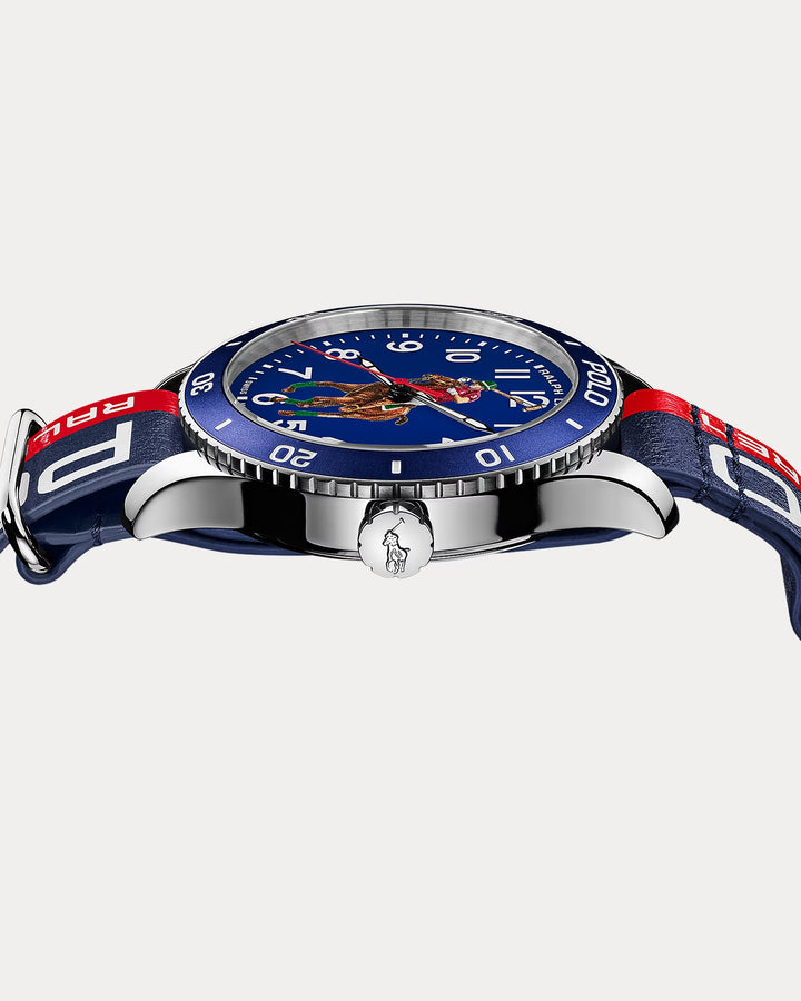 Ralph Lauren 42 MM Polo Player Steel Blue Dial