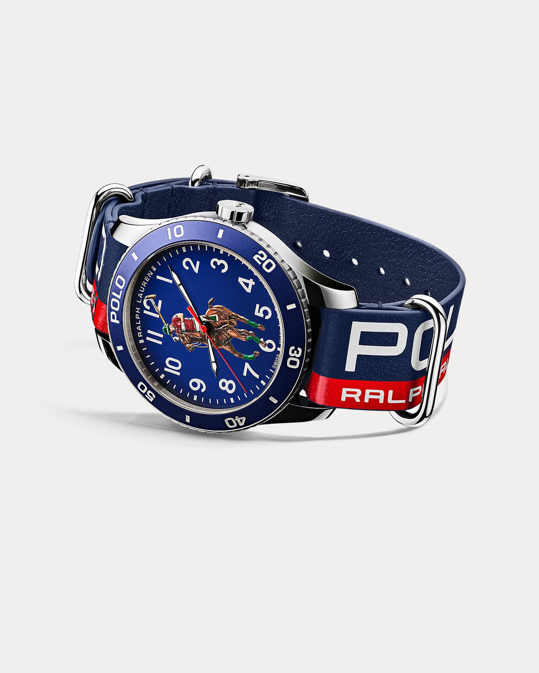 Ralph Lauren 42 MM Polo Player Steel Blue Dial