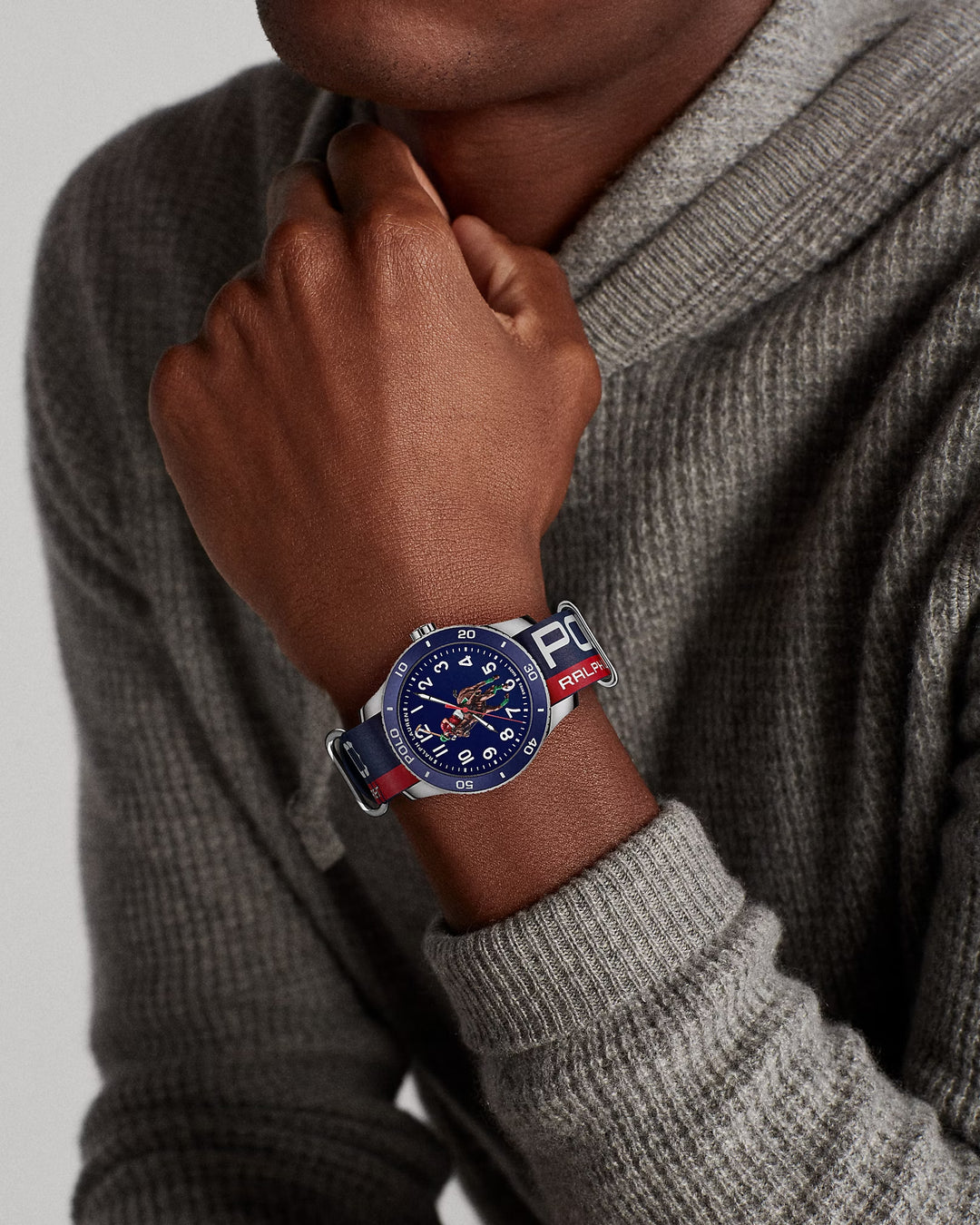 Ralph Lauren 42 MM Polo Player Steel Blue Dial