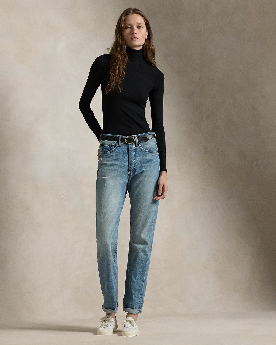 Ralph Lauren Stretch Ribbed Turtleneck