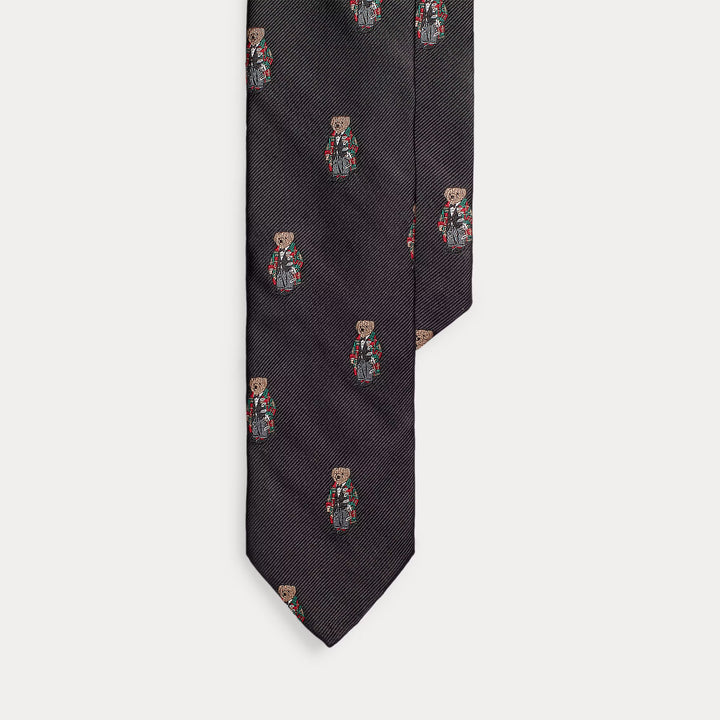 Ralph Lauren Polo Bear Silk Narrow Tie