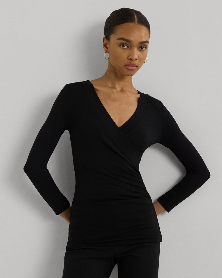 Ralph Lauren Surplice Jersey Top