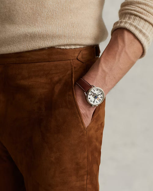 Ralph Lauren Suede Suit Trouser