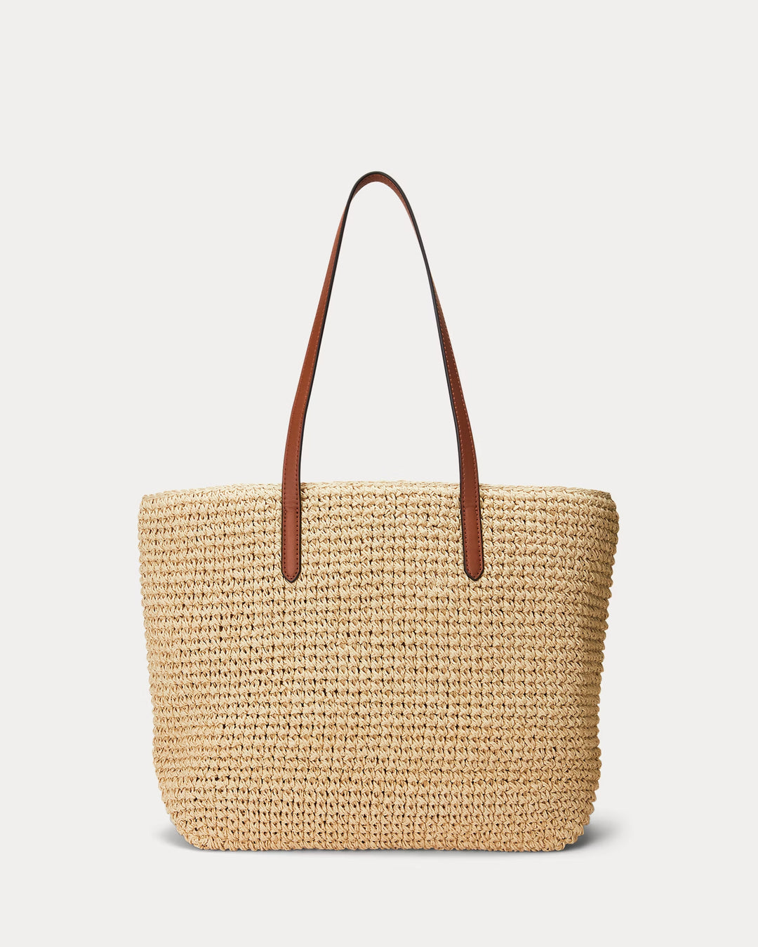 Ralph Lauren Straw Medium Whitney Tote Bag