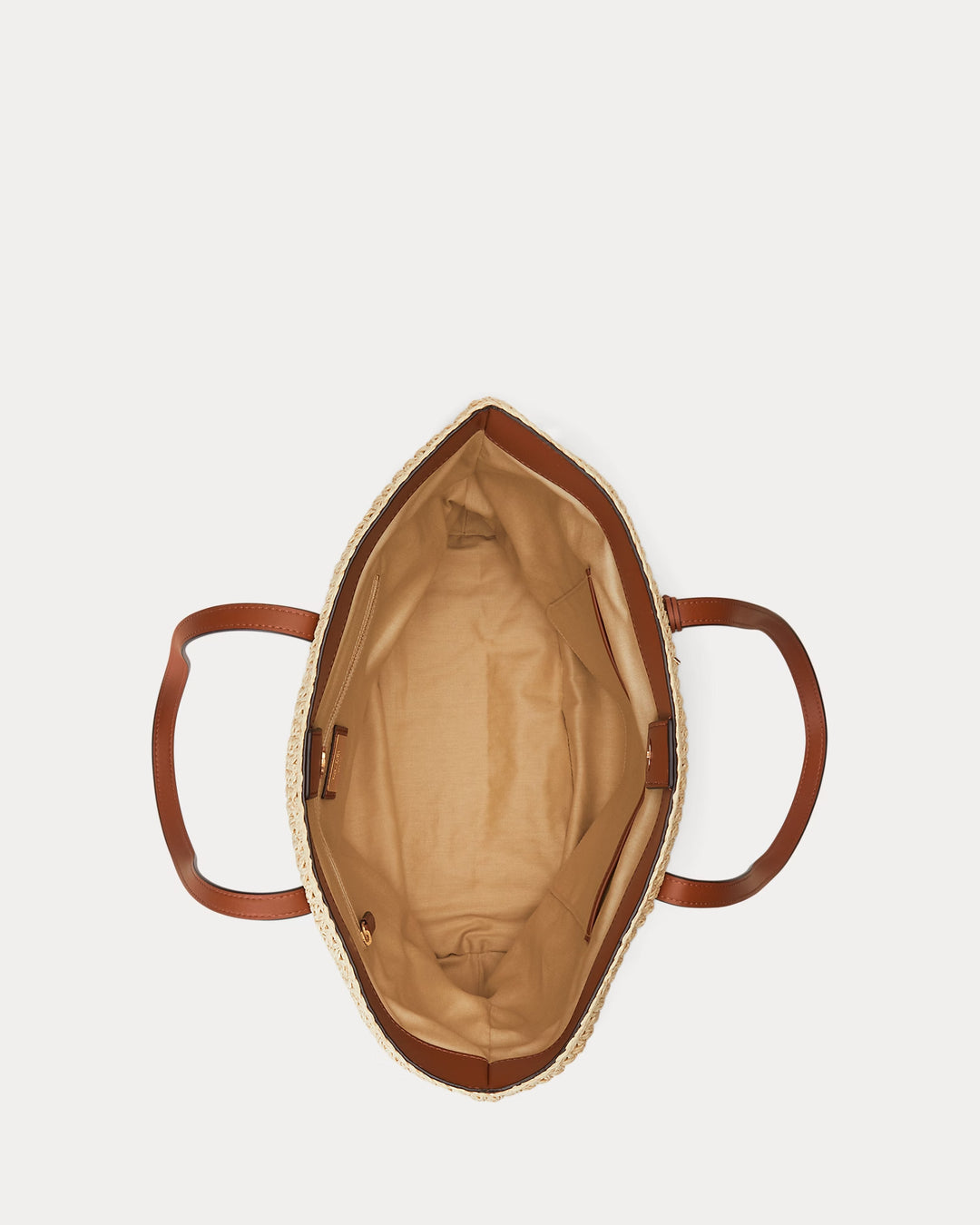 Ralph Lauren Straw Medium Whitney Tote Bag