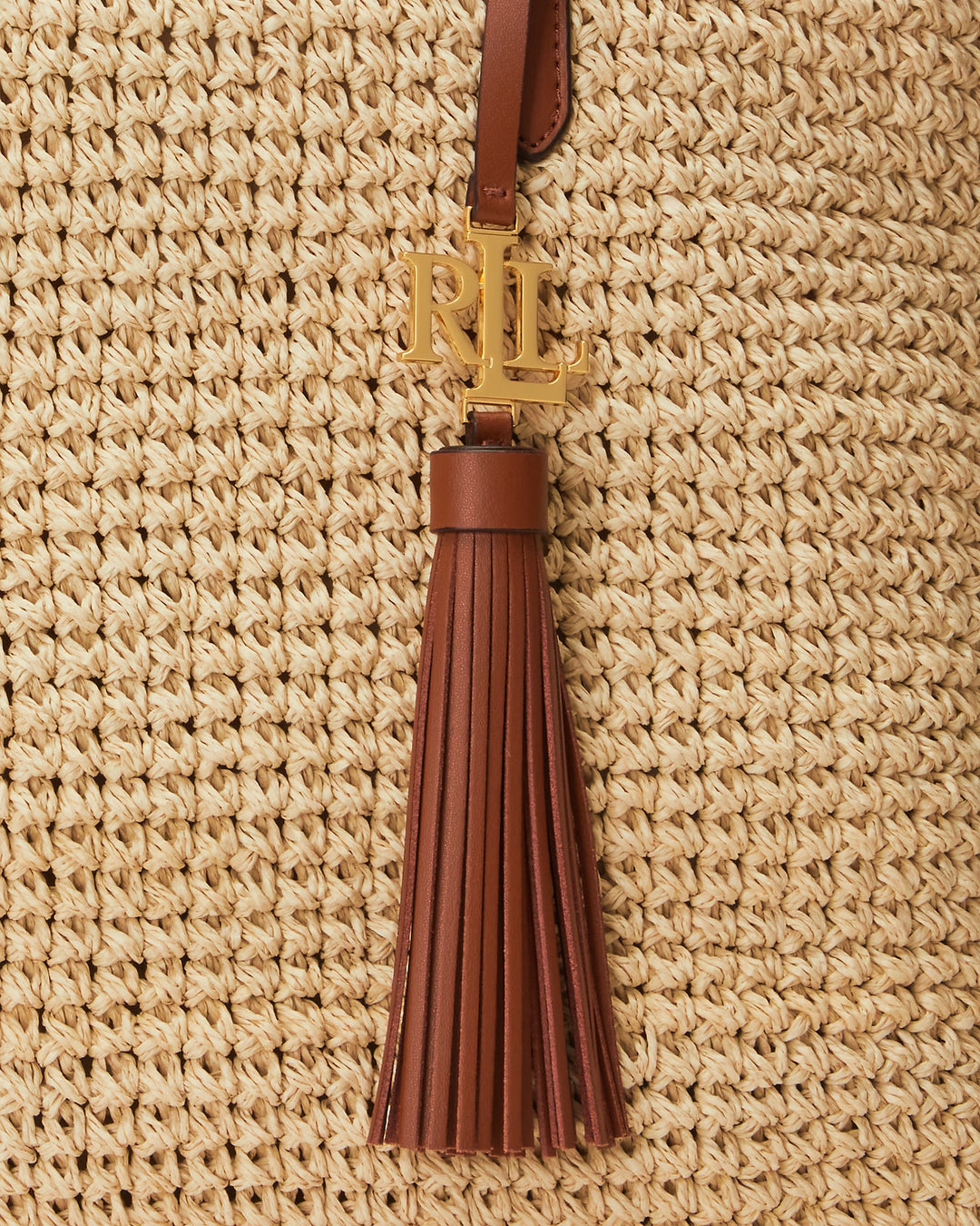 Ralph Lauren Straw Medium Whitney Tote Bag