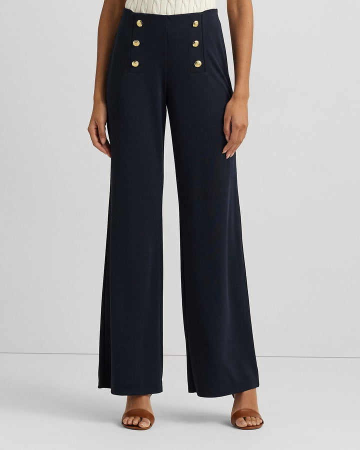 Ralph Lauren Stretch Jersey Wide-Leg Pant