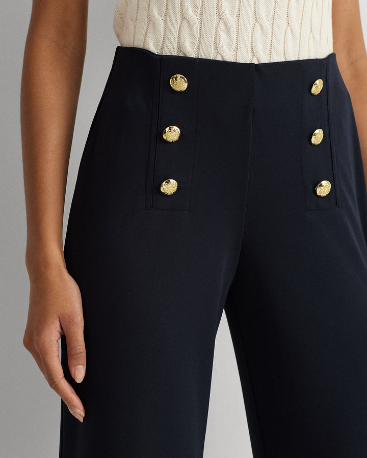 Ralph Lauren Stretch Jersey Wide-Leg Pant