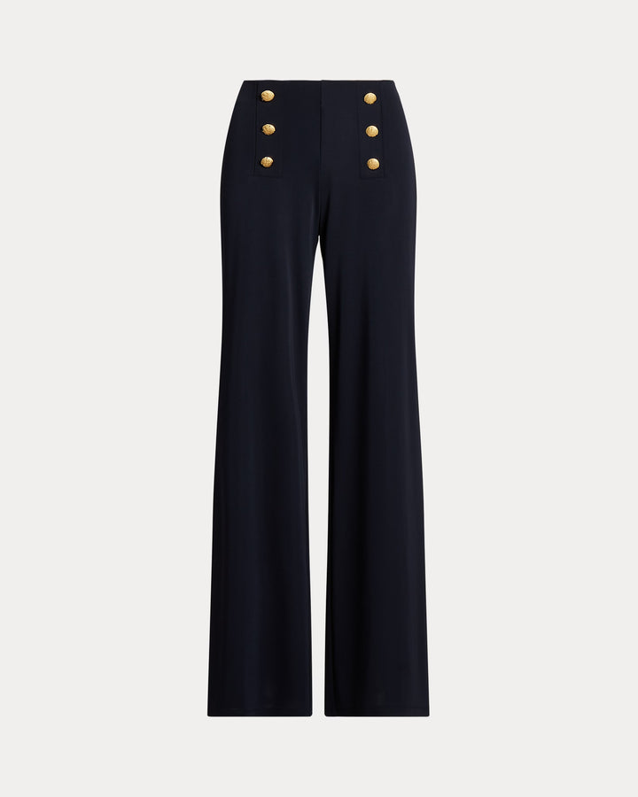 Ralph Lauren Stretch Jersey Wide-Leg Pant