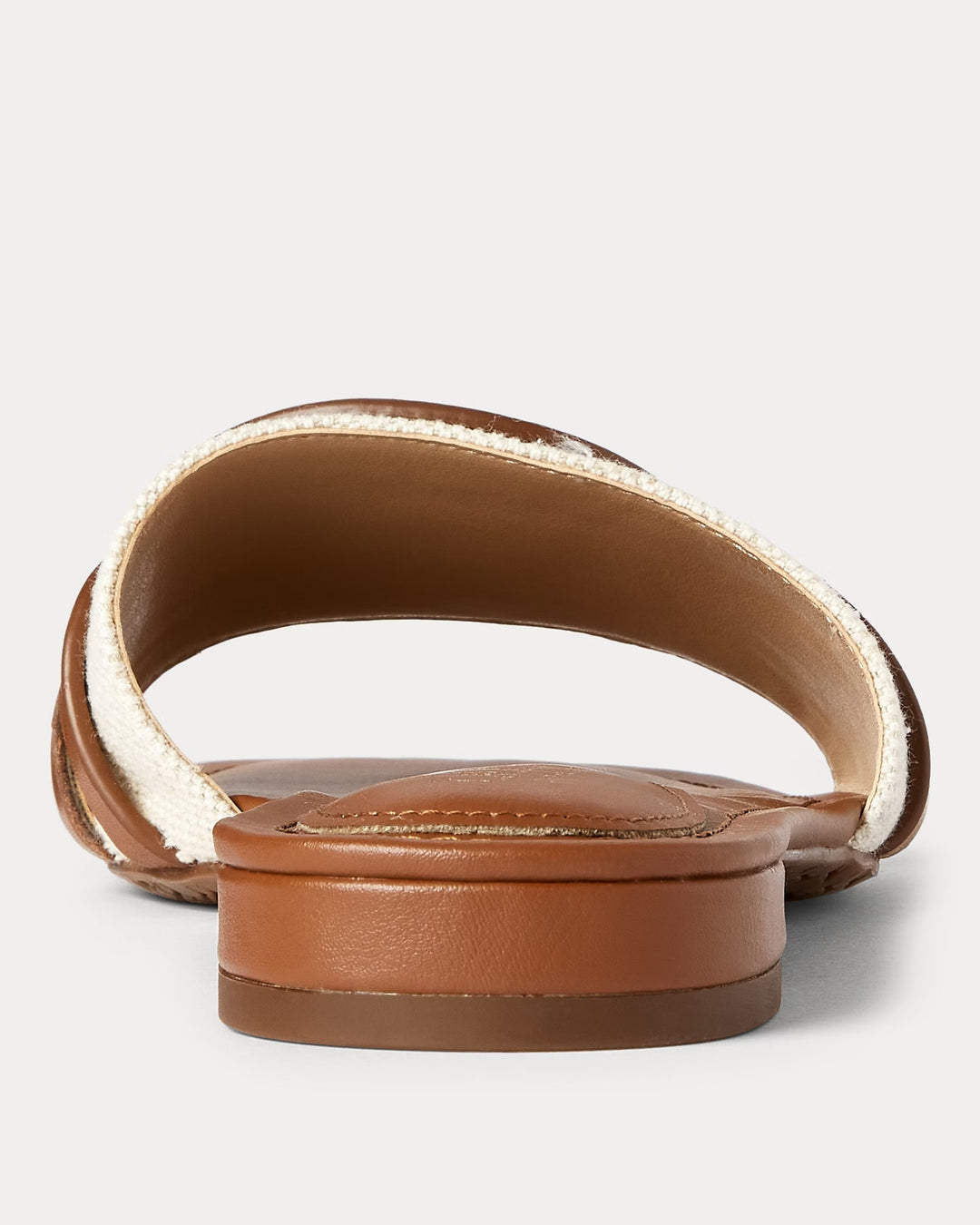 Ralph Lauren Alegra Canvas-Leather Slide Sandal