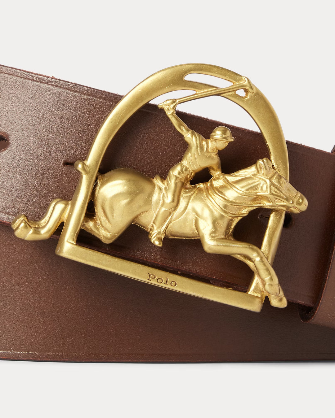 Ralph Lauren Equestrian-Buckle Leather Belt