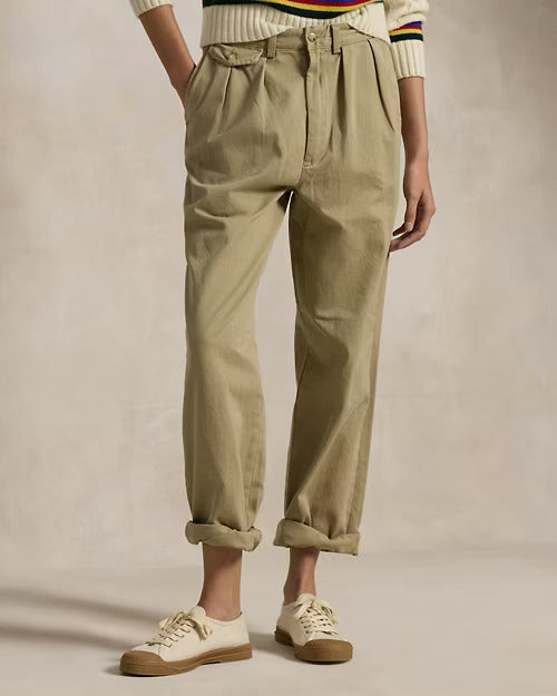 Ralph Lauren Whitman Relaxed Fit Pleated Chino Pant
