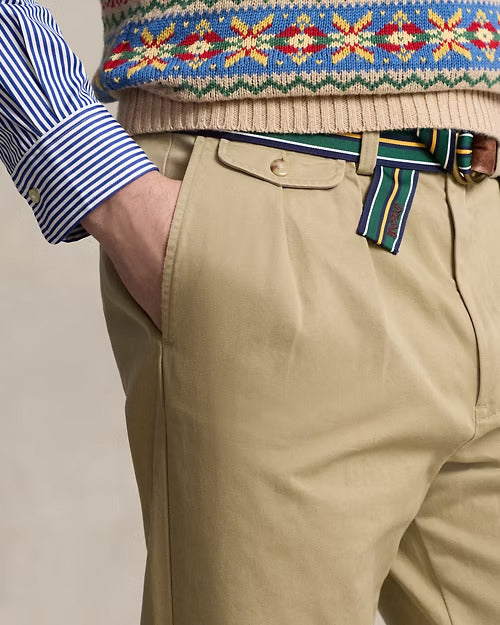 Ralph Lauren Whitman Relaxed Fit Pleated Chino Pant
