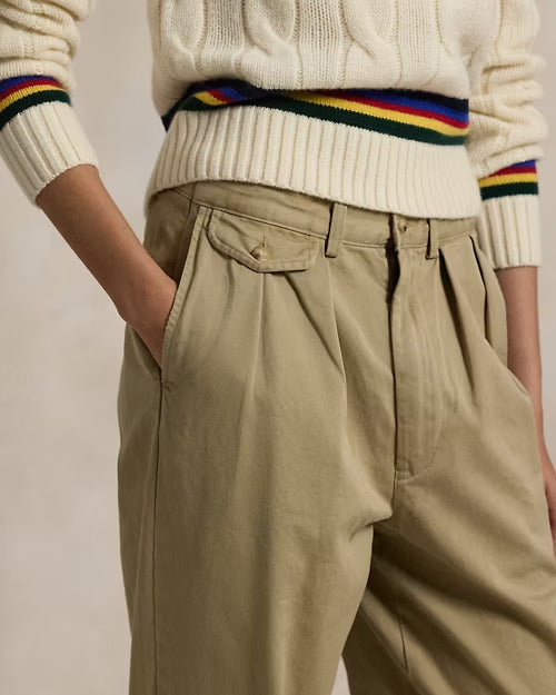 Ralph Lauren Whitman Relaxed Fit Pleated Chino Pant