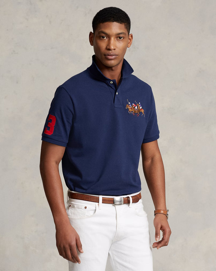 Ralph Lauren Classic Fit Triple-Pony Mesh Polo Shirt