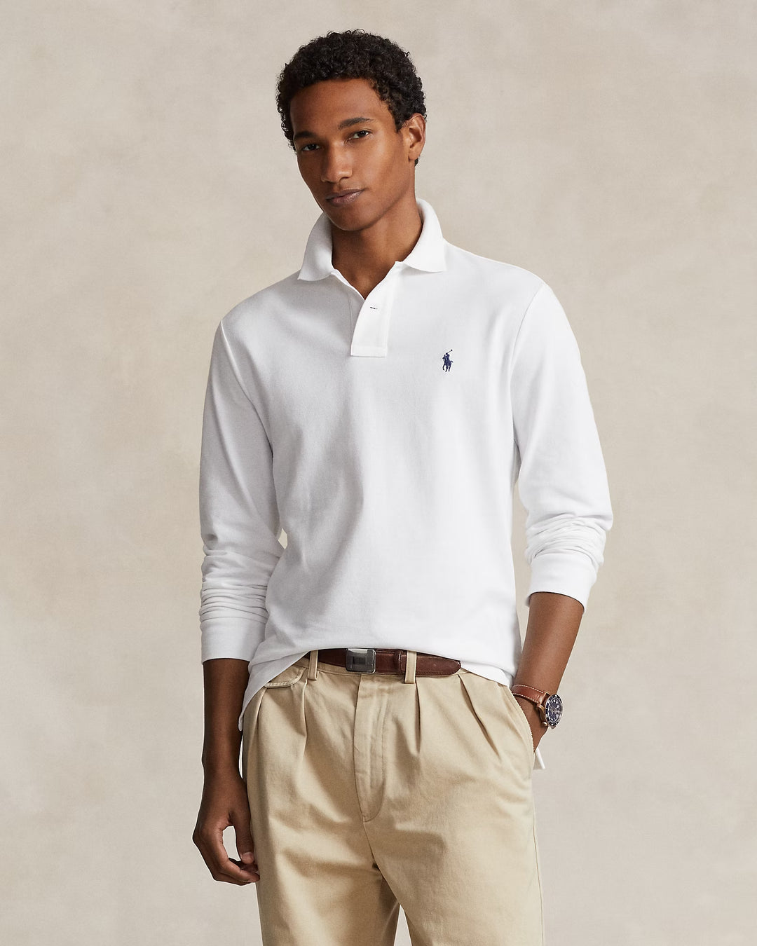 Ralph Lauren Mesh Long-Sleeve Polo Shirt – All Fits