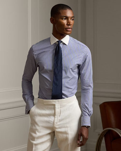 Ralph Lauren Bengal-Stripe French Cuff Shirt