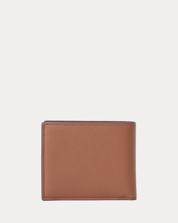 Ralph Lauren Metal-Plaque Calfskin Wallet