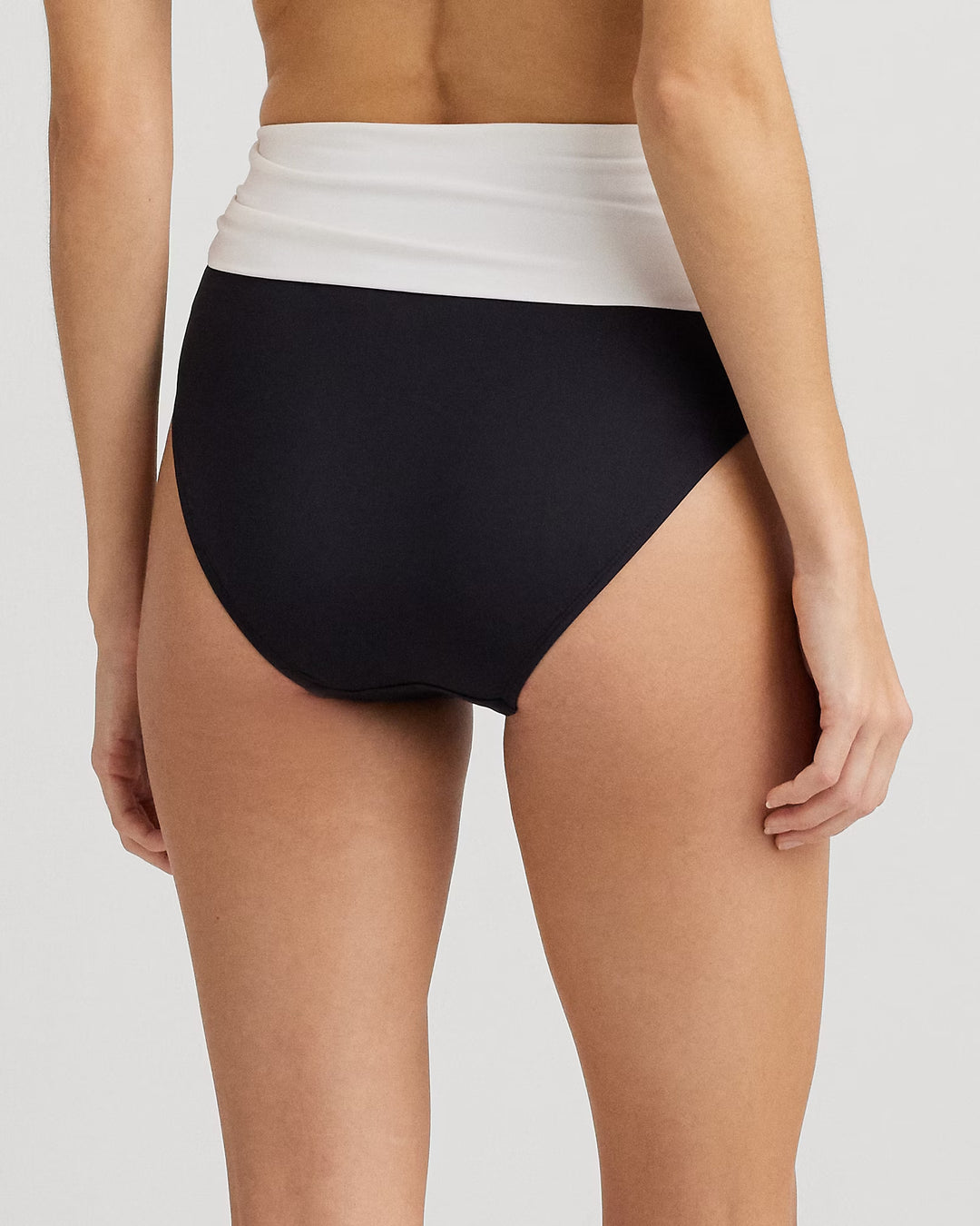 Ralph Lauren Color-Blocked High-Waisted Bikini Bottom