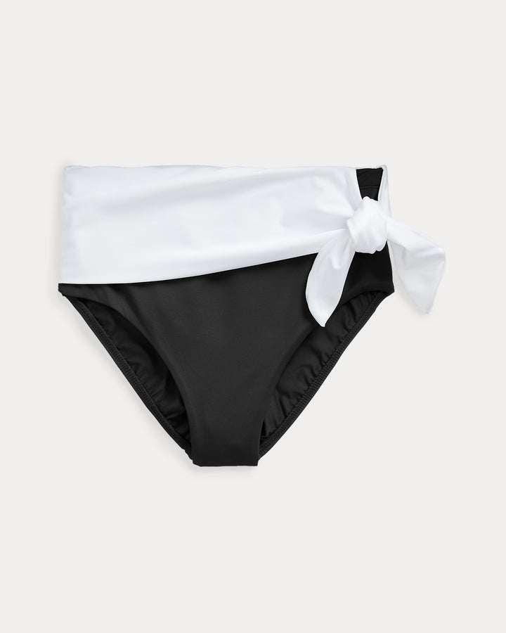 Ralph Lauren Color-Blocked High-Waisted Bikini Bottom