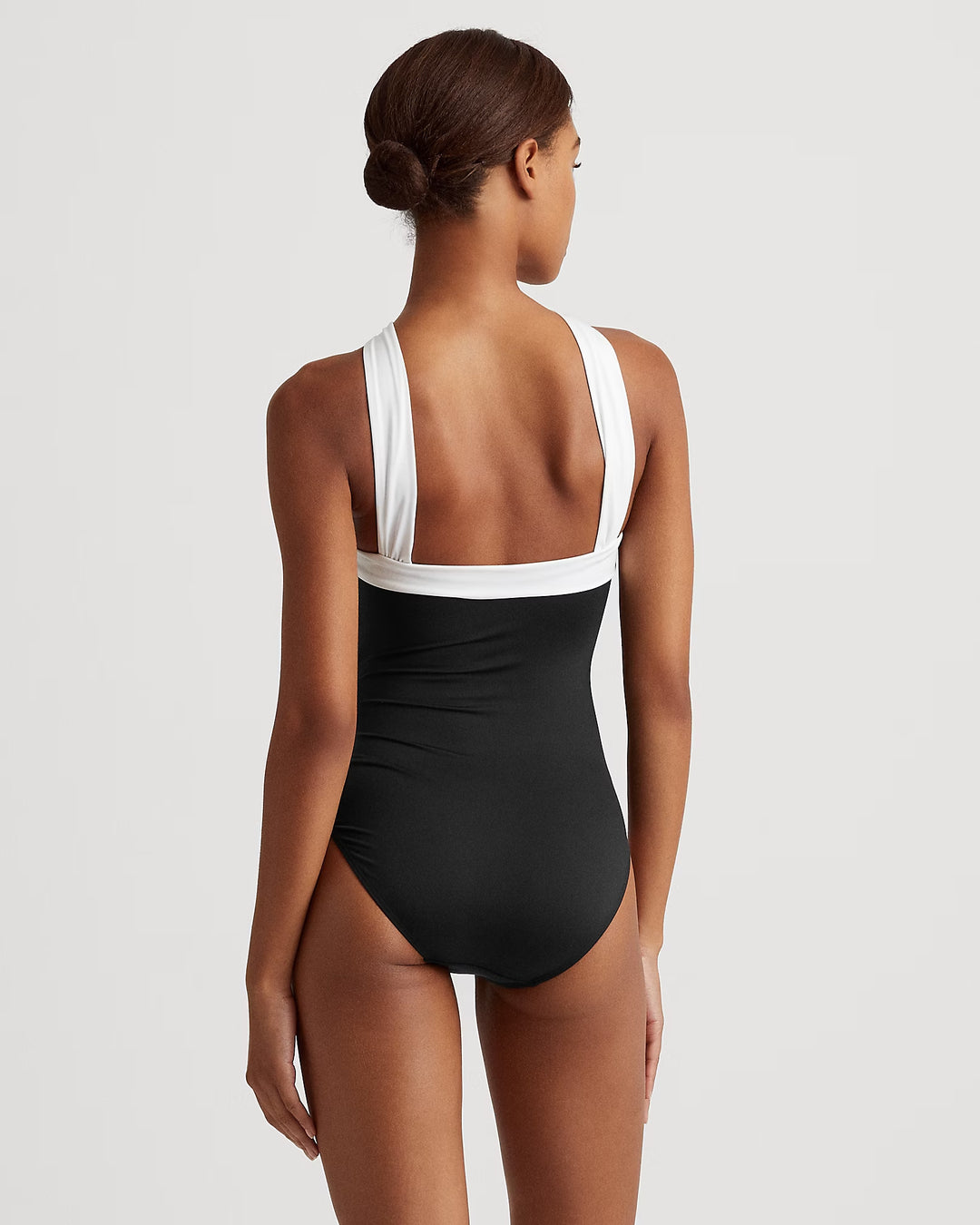 Ralph Lauren Two-Tone High-Neck One-Piece