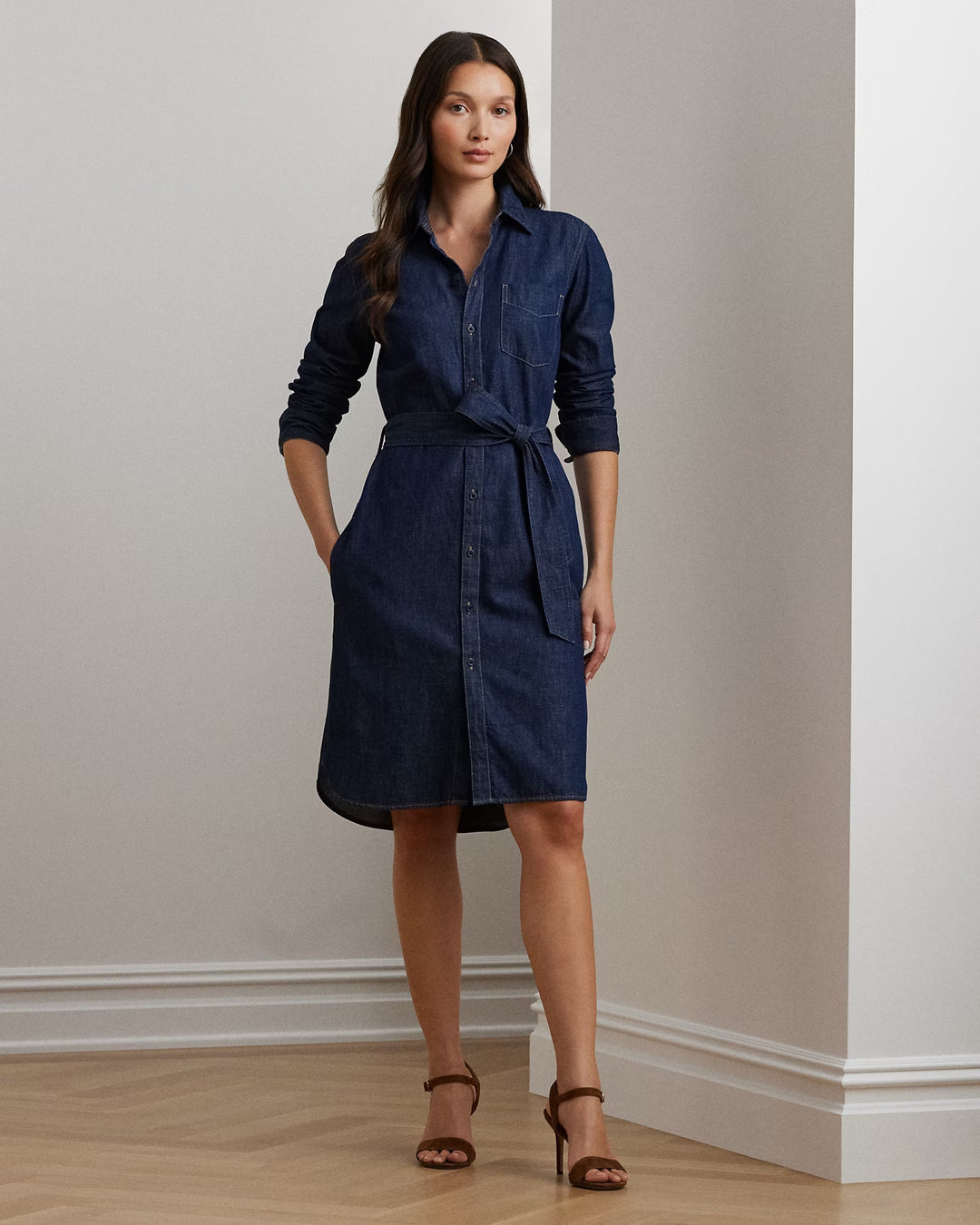 Ralph Lauren Belted Denim Shirtdress