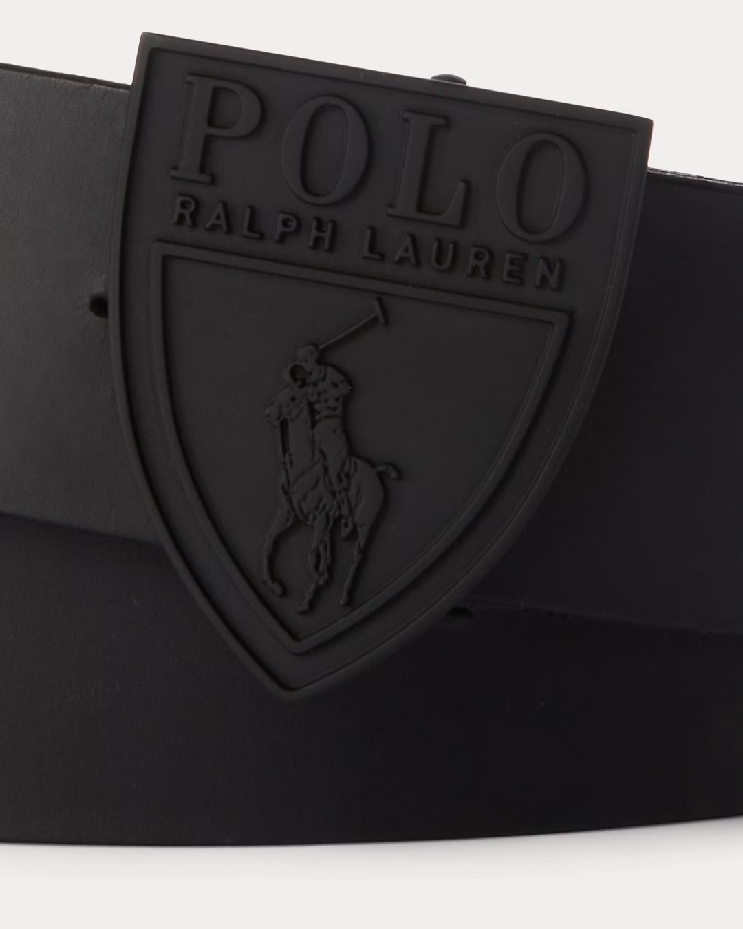 Ralph Lauren Shield-Buckle Leather Belt