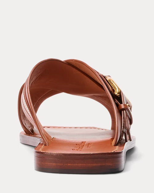 Ralph Lauren Welington Calfskin Slide Sandal