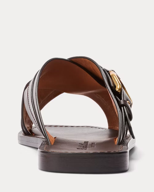 Ralph Lauren Welington Calfskin Slide Sandal