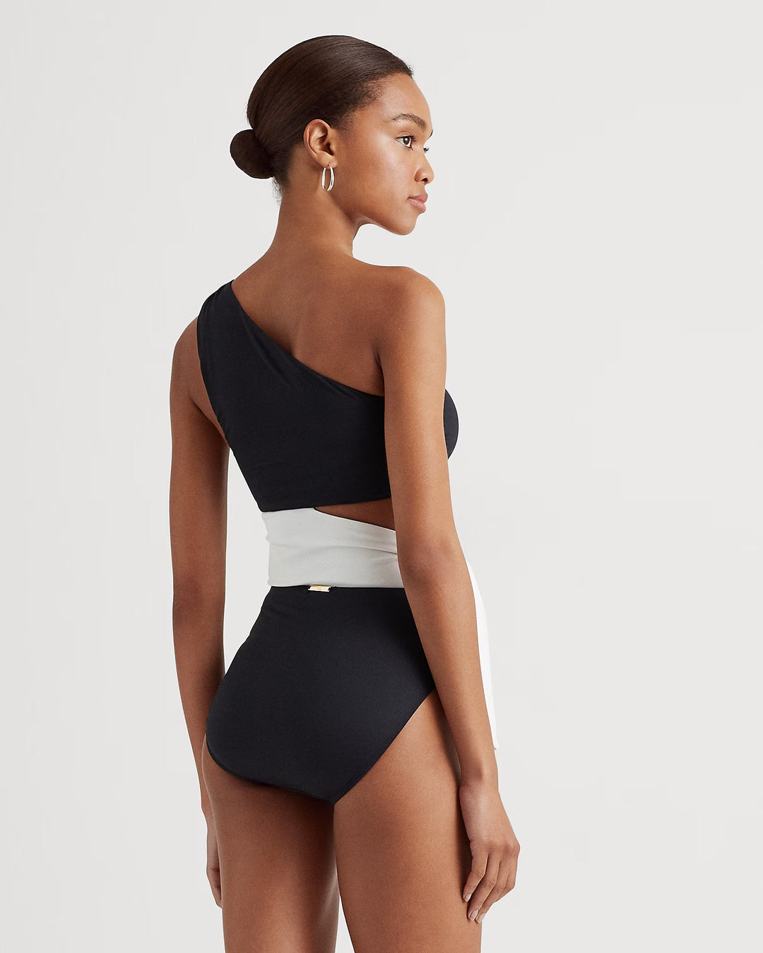 Ralph Lauren Two-Tone Cutout One-Piece