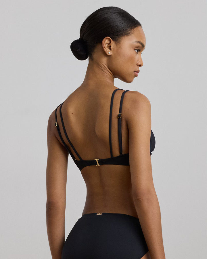 Ralph Lauren Double-Strap Twisted Bikini Top