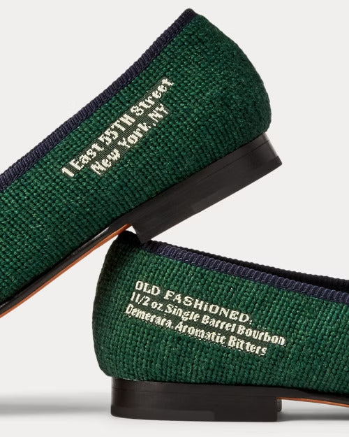 Ralph Lauren Paxton Nautical Needlepoint Slipper