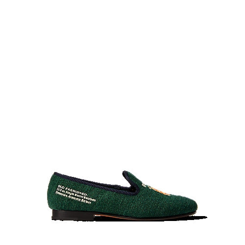 Ralph Lauren Paxton Nautical Needlepoint Slipper