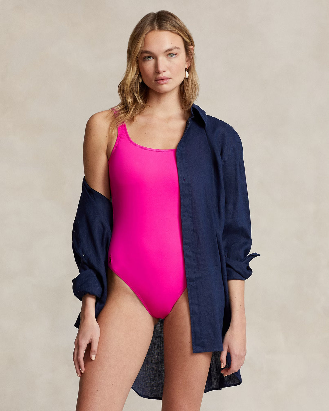 Ralph Lauren Scoopback One-Piece Swimsuit