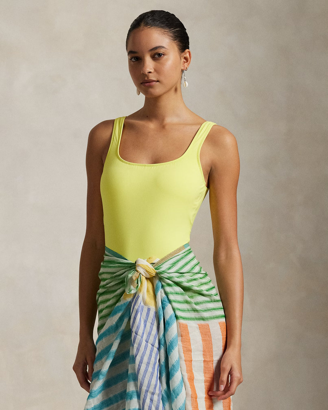Ralph Lauren Scoopback One-Piece Swimsuit